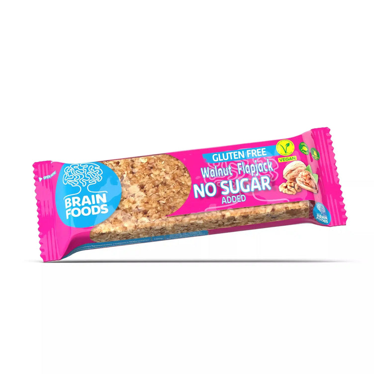 veganer Walnuss-Flapjack 70g Brain Foods