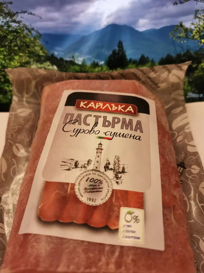 Kaiser Pastrami aus Schweinefleisch Kailyka(35€/kg)