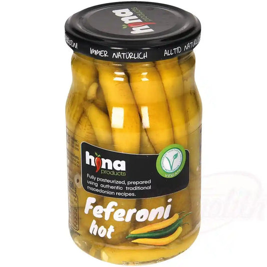 Eingelegte scharfe Peperoni pasteurisiert Feferoni hot 350g