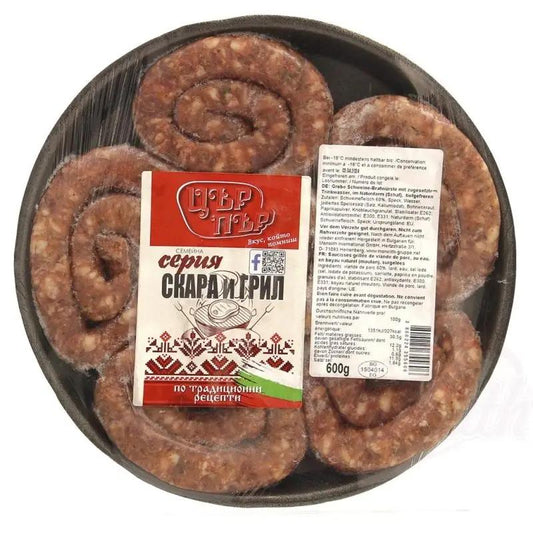 Bratwurst Karnache aus Schweinefleisch Cur Pur 600g - Bulgarian Treasures