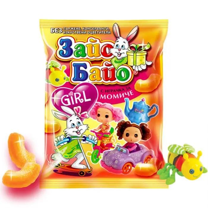 Sajo Bajo Weizenflips mit Spielzeug für Mädchen 40g - Bulgarian TreasuresBulgarian Treasures