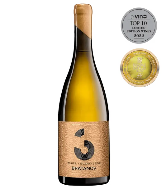 Weißwein 3 Blend-Chardonnay, Viognier, Tamiankata Bratanov 750ml - Bulgarian TreasuresBulgarian Treasures